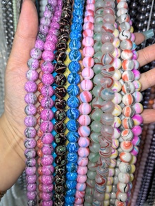 Gran oferta, stock de cuentas de vidrio de 8mm y 10mm, proveedor de cuentas <span class=keywords><strong>a</strong></span> granel, cuentas sueltas de colores mezclados para hacer pulseras y decorar joyas DIY - Product Image 5