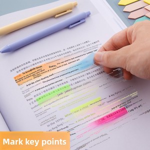 Etichette Adesive Fluorescenti Riutilizzabili in PET, Segnapagina Creativi, Adesivi Promemoria per Studenti, Etichette Colorate Modello A27 Prodotte in Cina - Product Image 3