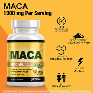 OEM/ODM erkek enerji bitkisel takviyesi siyah Maca kök kapsüller için özelleştirilmiş Maca kök kapsüller - Product Image 3