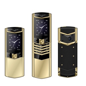 2025 Hot Item Vertue Gold Mini Phone Dialer Keypad Cell Phone Elderly Mobile Phone Leather Back <b>Cover</b> - Product Image 5