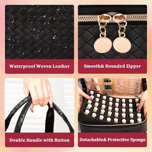 Free Sample Women's Custom Wholesale Travel Cosmetic Pouch for Toiletry <b>Bag</b> Oxford <b>Makeup</b> <b>Bag</b> Zipper - Product Image 5
