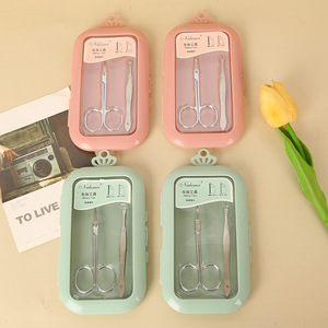 Nalamei Eyebrow Trimmer And Tweezers Set 1021 Alloy Durable <b>Makeup</b> <b>Tool</b> For Eyebrow Shaping - Product Image 4