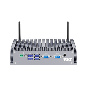 Fanless Industrial Mini PC Intel Core i5-4200U Dual LAN 2 COM 8GB RAM 128GB SSD Win10 Rugged Aluminum Case Desktop <b>Computer</b> - Product Image 1