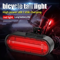 Fahrrad Wiederaufladbares USB LED-Rücklicht Mountainbike Nachtfahrt Blinklicht 5 Modi Wasserdicht Blinkend