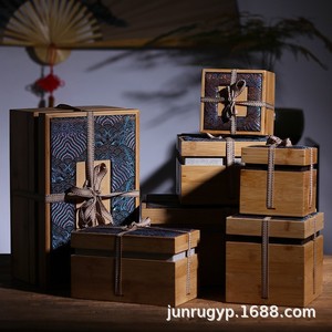 Caja de Madera de Bambú Rectangular Hecha a Mano, Caja de Almacenamiento para Manualidades de Varios Tamaños, Caja de Regalo - Product Image 1