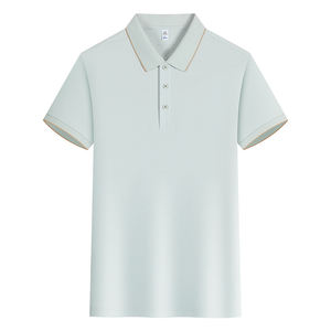 Polo personalizado bordado patrón sólido Anti-Pilling ropa de trabajo para hombre Polo de alta calidad Unisex verano Polos manga corta - Product Image 3