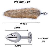 Plug anal queue de renard grise, plug anal queue de loup, jouet sexuel pelucheux pour jeux de rôle, jouets sexuels anaux pour hommes, femmes, couples, cadeau érotique sexy