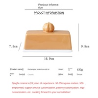 Beurrier en céramique avec couvercle boîte à beurre rectangulaire en céramique ensemble