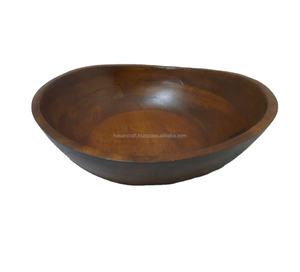 Tazones de Madera Desechables Ecológicos Hechos a Mano y Personalizados, Vajilla Moderna de Madera Pulida para Restaurantes, Ensaladas de Frutas - Product Image 2