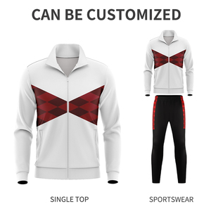 Bán Buôn Polyester Bộ Đồ Thể Thao Zip up Đào Tạo Mặc Người Đàn Ông Áo Khoác Và Quần Jogger Bộ Tùy Chỉnh Tracksuit Thể Thao Thanh Niên Wx202529 - Product Image 4