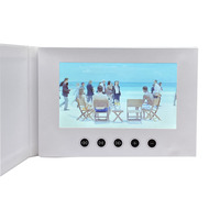 Brochure vidéo personnalisée sur écran LCD A5 numérique Hd Ips Tft blanc vierge de 7 pouces