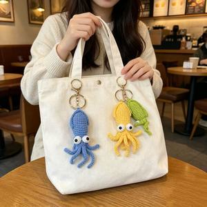 Muñeco Amigurumi <span class=keywords><strong>de</strong></span> Tejido Artesanal <span class=keywords><strong>de</strong></span> Criaturas Marinas, Mini Pulpo Bebé Suave, Llavero con Colgante <span class=keywords><strong>de</strong></span> <span class=keywords><strong>Animales</strong></span> del Océano - Product Image 4