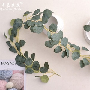 Amazon Artificial Eucalyptus Rattan Wedding Wall Hanging <strong>Background</strong> Simulated Green Plants Export Eucalyptus Leaf Rattan Vine - Product Image 5