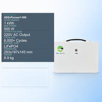Centrale Électrique d'Urgence XDQ Pioneer1-500 1kWh, Batterie LiFePO4 314Ah, Générateur Solaire 500W, Onduleur à Onde Sinusoïdale Pure MPPT pour la Maison