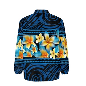 Chemisiers en Chiffon <span class=keywords><strong>à</strong></span> Manches Longues pour Femmes, Imprimés de Motifs Tribaux Bleus avec des <span class=keywords><strong>Fleurs</strong></span>, Col en V, Col Debout, pour le Travail au Bureau, Tenues Professionnelles - Product Image 3