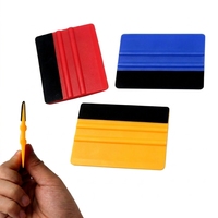 Spatule-raclette en plastique floqué pour film teinté de vitres de voiture, écologique, durable, pour films et publicités, en matériau PP, pour l'élimination de l'eau