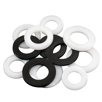 Rondelle plate en nylon de haute qualité, taille métrique, PA66, plastique non conducteur, entretoise noire et blanche, prix d'usine, stock direct