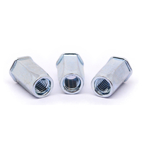 Écrou à rivets le plus vendu à tête fraisée Corps hexagonal complet Écrous moletés pour évier Écrous moletés galvanisés