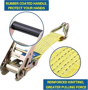 Spanzet 50mm 2 pouces sangles de cargaison robustes arrimage 5000kg cliquets d'arrimage <span class=keywords><strong>9m</strong></span> Tension camion sangles de ceinture d'arrimage avec crochet - Product Image 2