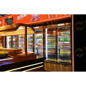 Stainless Steel Beverage Cooler for Hotpot  BBQ  Supermarket - Customizable Refrigeration Equipment