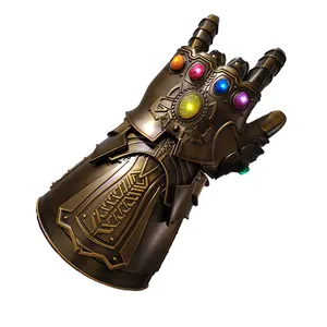 Gants Thanos entièrement en métal, gantlet infini, avec lumière LED