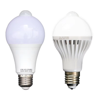 Bombilla LED inteligente con sensor de infrarrojos, sensor de movimiento del cuerpo humano PIR, E27 7/9/12W, control de sonido y luz del pasillo de la escalera