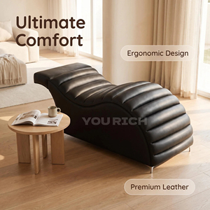 Lettino Massaggio Ergonomico Curvo di Alta Qualità Nero a Onda con Gambe in Metallo Dorato, Sedia <span class=keywords><strong>per</strong></span> Salone di Bellezza, Estetica e Ciglia - Product Image 5