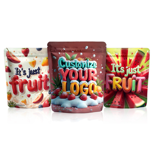 Sachets Mylar 3,5g en gros, petits sachets à fermeture sécurité enfant, conception personnalisée, emballage pour herbes sèches et aliments pour animaux, pochette découpée à l'emporte-pièce - Product Image 3