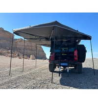 SNDN Nouvelle conception 2m/2.5m Auvent de camping 270 degrés pour voiture tout-terrain et remorque 4x4, autoportant en toile avec éclairage LED