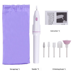 Mini <span class=keywords><strong>ponceuse</strong></span> à ongles électrique transfrontalière 3V, outil de ponçage portable avec 5 têtes pour l'élimination des cuticules, vente en gros - Product Image 6