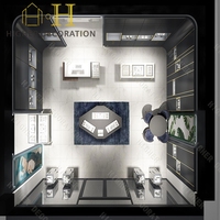 Vitrine de présentation en verre Calm and Premium pour comptoir de magasin, vitrine à bijoux, armoire de présentation