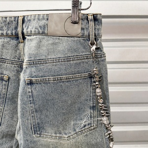 Streetwear Casual Fashion Style <b>Denim</b> Baggy Jeans Pants Custom Embroidery Rhinestone <b>Denim</b> Jeans for Men - Product Image 5