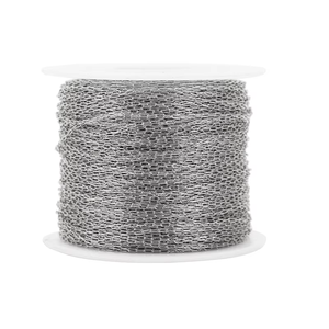 Cadena de Eslabones Pequeños de Acero Inoxidable a Bajo Precio, Cadena de Eslabones Diminutos para Fabricación de Joyería, Cadenas por Metro, Venta por Rollo - Product Image 4