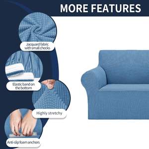 Jacquard Stretch Sofabezug Sesselüberzug 1-2-<span class=keywords><strong>3</strong></span>-4-Sitzer Sofaschoner <span class=keywords><strong>Set</strong></span> Hochelastischer Loveseat Couchbezug Funda De Sof - Product Image 4
