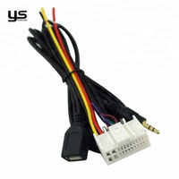 Cable de interruptor de encendido/apagado para caja de ordenador, doble botón con luz LED, arnés de cableado para PC, escritorio, motocicleta, automóvil
