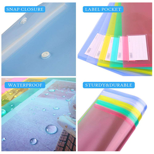 Nhựa Trong Suốt Thư Mục Rõ Ràng Nút A4 Tài Liệu Phong Bì Thư Mục Tập Tin Trong Suốt Túi Rõ Ràng - Product Image 3