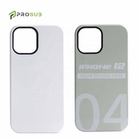 Prosub casing ponsel Iphone 12 Pro Max, grosir kosong sublimasi permukaan pelapis 3D 2 in 1
