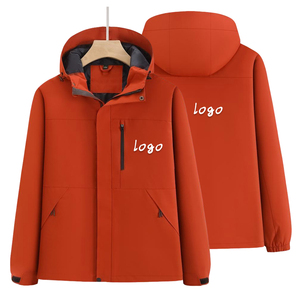 Custom Men Womens Lightweight 100 Polyester Hard Shell Waterproof Insulated <b>Windbreaker</b> Raincoat Zip Closure Ski - Product Image 2