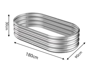 Kits de jardinières surélevées galvanisées OEM Boîte à fleurs modulaire pour la maison Pot à fleurs <span class=keywords><strong>paresseux</strong></span> pour légumes, herbes et sols - Product Image 4