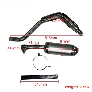 Convient pour la moto tout-terrain KTM37-2, tuyau d'échappement en fer, tube d'échappement en alliage d'aluminium et silencieux d'échappement. - Product Image 2