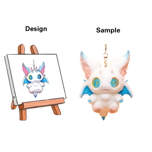 Peluche personnalisée OEM en forme d'ours Porte-clés inspiré des <span class=keywords><strong>frites</strong></span> Porte-clés en coton avec rembourrage en coton PP - Product Image 3