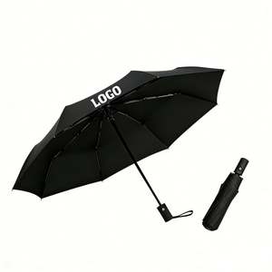 Parapluie promotionnel pliant en 3 sections 10K entièrement automatique de haute qualité avec impression de logo personnalisé, cadeaux d'affaires et de voyage, nouveau design - Product Image 1