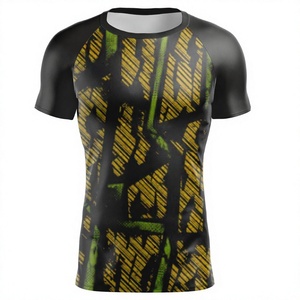 เสื้อรัดกล้ามเนื้อแขนสั้นคุณภาพสูงสำหรับฝึกซ้อม BJJ ลายพิมพ์ดิจิตอลแบบซับลิเมชั่น - Product Image 1