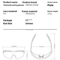 Lunettes de soleil de cyclisme unisexes Jubao Sports polarisées TR90 demi-cadre