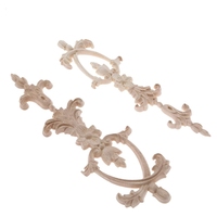 Long cadre oncouches Appliques bois sculpté décalcomanies sculpture sur bois pour porte murale miroir armoire commode placard placard décor