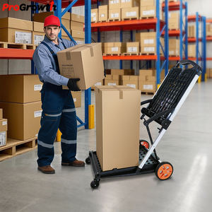 Carritos Plegables Multiusos de Gran Capacidad de Carga, Carrito de Compras con Caja de Almacenamiento, Carro Utilitario Plegable Móvil - Product Image 5