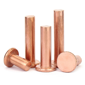 Remaches de Cobre Sólido de Cabeza Plana, Remaches Estándar Nacionales para Uso en Cuero - Product Image 1