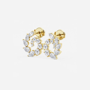 ต่างหูแฟชั่นทรงมาร์คีส์และทรงลูกแพร์ประดับเพชรแล็บโกรว์น้ำหนัก 2.5 กะรัต ดีไซน์หรูหรา ระยิบระยับ สวยงาม พร้อมความหรูหราอย่างมีคุณค่า - Product Image 5