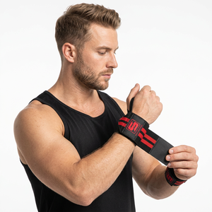 Enveloppes de poignet confortables en néoprène de soutien de levage mort fort pour les débutants de Crossfit et d'haltérophilie amicaux - Product Image 1
