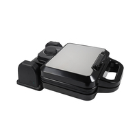 Gaufrier électrique multifonction 1200W en aluminium pour la maison, machine à petit-déjeuner, extérieur froid au toucher, cuisson antiadhésive